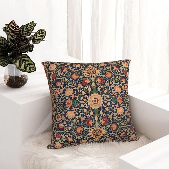 William Morris Vintage Floral 20x20 inches Throw Pillow Covers Cushion Covers for Couch Home Bed Living Room Decorative Pillow Cases