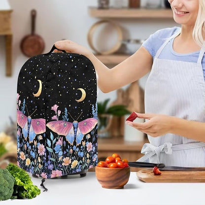Butterfly Moon Blender Dust Cover, Drawstring Stand Mixer or Coffee Maker Appliance Covers, Anti Fingerprint Dust Proof Stain Resistant Blender Covers for Home Kitchen Decor