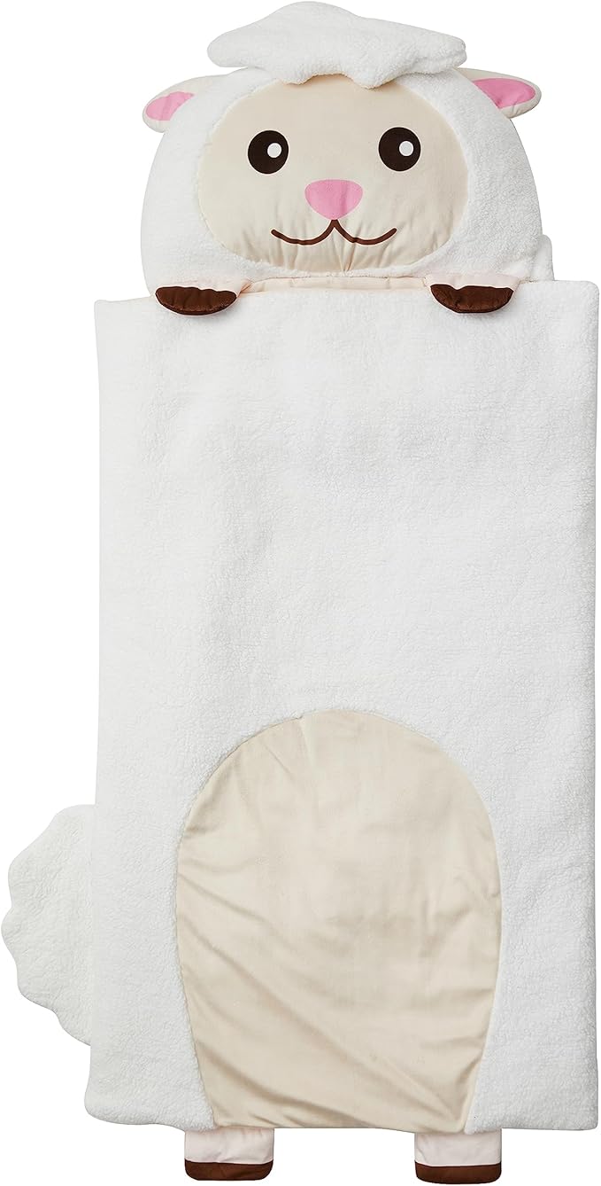 Kid's Nap Buddies Character Preschool Nap Mat, Toddler Sleeping Bag with Pillow for Daycare, Ages 3+