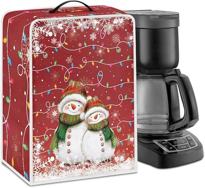 Coffee Maker Dust Cover, Cute Snowman Christmas Mixer Dustproof Protector Kitchen Appliance Xmas Decor