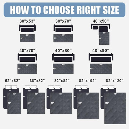 Smiry Waterproof Dog Bed Cover Blanket 30x53, Soft Reversible Pet Blanket, Washable Leakproof Cats Dogs Couch Cover for Sofa, Couch, Furniture, Lattice, Dark Grey/Dark Grey