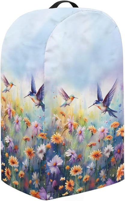 Hummingbird Daisy Purple Blender Cover Kitchen Appliance Anti Fingerprint Dust Proof Stain Resistant Coffee Maker Food Processor Stand Mixer Cover for Home Kitchen Decor