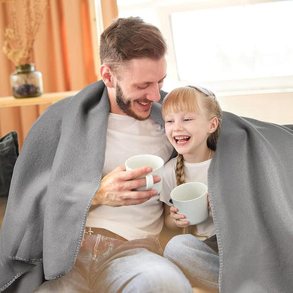 50x60 Throw Blankets, Ultra Soft Hypoallergenic Fleece Fall Throw Blanket for Livingroom, Couch, Chair, Bed, Grey Heather