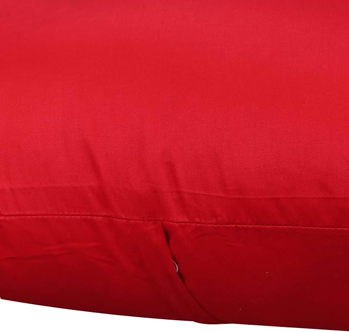 Thmyo 4-Pack 100% Cotton Comfortable Solid Decorative Throw Pillow Case Square Cushion Cover Pillowcase Sublimation Blank Pillow Covers DIY Throw Pillowcase for Couch Sofa(22x22 inch/ 55x55cm,Red)