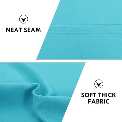 DWCN Blackout Curtains – Thermal Insulated, Energy Saving & Noise Reducing Bedroom and Living Room Curtains, Turquoise, W 42x L 63 Inch, Set of 2 Rod Pocket Curtain Panels