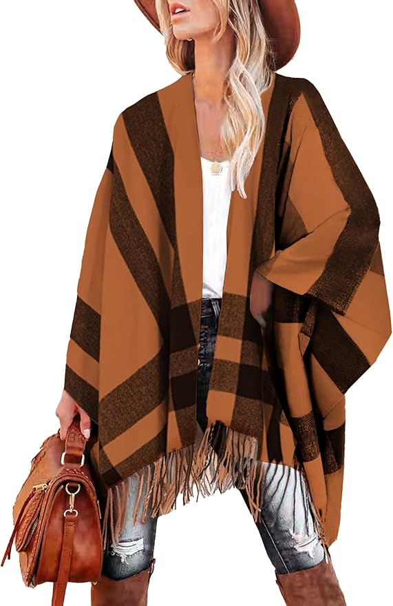 Breezy Lane Women's Shawl Wraps Warm Poncho Ruana Wrap Cardigan