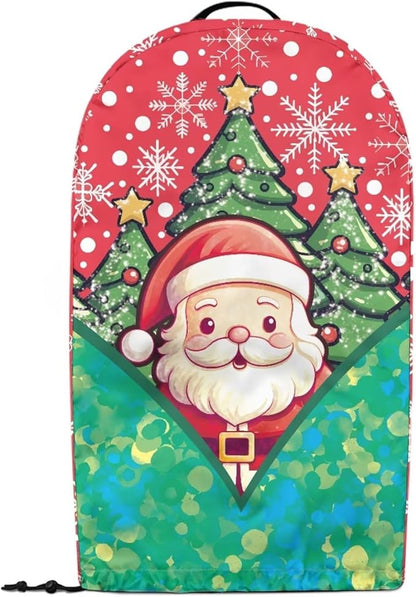 Christmas Blender Dust Cover with Drawstring, Stand Mixer or Coffee Maker Appliance Covers, Anti Fingerprint Polyester Dust Proof Stain Resistant Blender Cover for Kitchen, Santa Claus