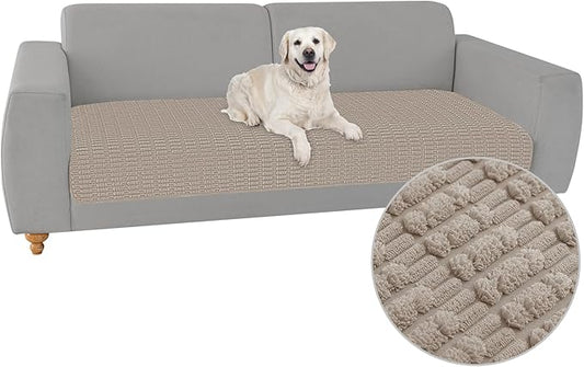 Foxdecor Couch Cover Sofa Covers Washable, Dog Bed Cover Couch Covers for 3 Cushion Couch Sofa Pet Friendly, Dog Couch Cover Furniture Covers for Pets.(Brown 32x82 inch)