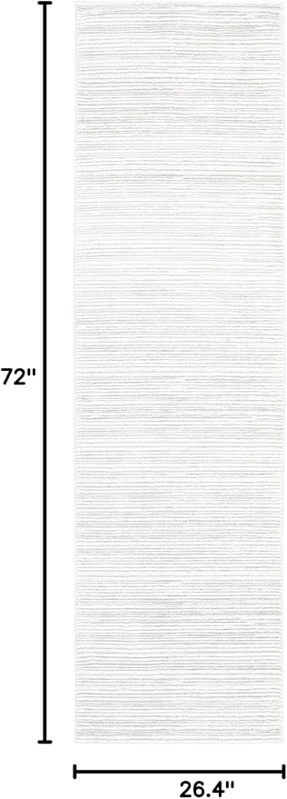 SAFAVIEH Vision Collection Runner Rug - 2'2" x 6', Ivory & Grey, Modern Ombre Design, Non-Shedding & Easy to Clean, Ideal for Entryway, Foyer, Bedroom (VSN606K)