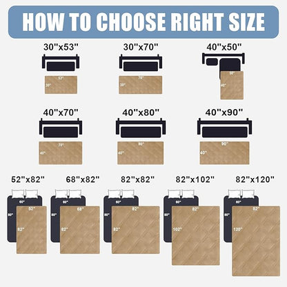 Smiry Waterproof Dog Bed Cover Blanket 68x82, Soft Reversible Pet Blanket, Washable Leakproof Cats Dogs Couch Cover for Sofa, Couch, Furniture, Lattice, Camel/Camel