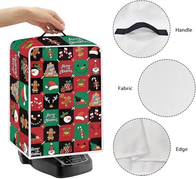 Coffee Maker Cover, Christmas Holiday Coffee Dust Cover Washable Removable Mixer Appliance Protector