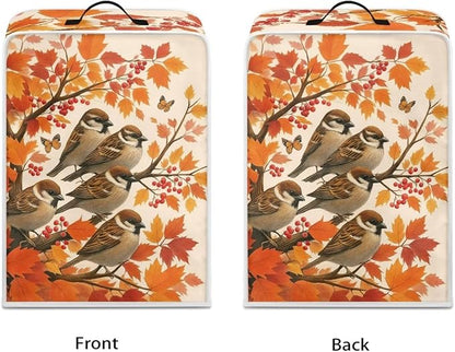 Coffee Maker Cover with Handle Maple Cardinal Dust Protection Washable Foldable Christmas Appliance Cover
