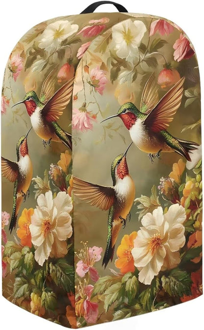 Blender Dust Cover for Kitchen Small Appliance Decor, Vintage Flower Hummingbird Anti Fingerprint Oil-proof Dust Protection Stand Mixer Juicer Soy Milk Machine Covers