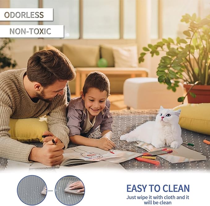 Amyracel Chair Mat for Carpet, 48'' x 36'' Clear Computer Desk Chair Mat for Low Pile Carpeted Floors, Easy Glide Plastic Floor Mat for Office Chair on Carpet Protection