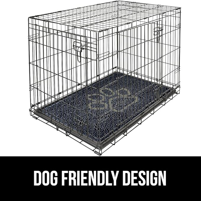 GORILLA GRIP SOAKSTOPPER Dog Door Mat, 30x20 Machine Washable Rug Absorbent Doormat Captures Moisture Mud Dirt, Quick Dry Soft Chenille Entryway Rugs Indoor Entrance Mats for Dog Paws, Navy