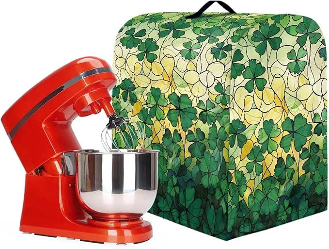 St. Patrick's Day Mixer Covers Shamrock Kitchen Aid Stand Mixer Dust Covers Protector for 4.5-8 Quart Fit Tilt Head & Bowl Lift Models Butterfly Dreamcatcher Mixer Cover