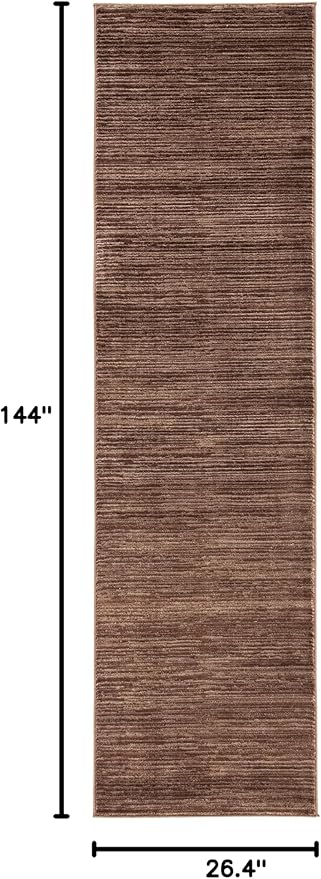 SAFAVIEH Vision Collection Runner Rug - 2'2" x 12', Brown, Modern Ombre Design, Non-Shedding & Easy to Clean, Ideal for Foyer, Hallway, Bedroom (VSN606E)
