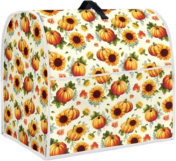 Sunflower Mixer Cover for Kitchen Aid 4.5-5 Qt Mixer Small Appliance Dust Covers Universal for Air Fryers, Coffee Makers, Fall Decoration for Home Gift for Friends