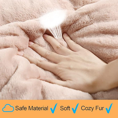 Dog Beds Crate Pad for Extra Small Dogs Ultra Soft Dog Crate Bed Washable & Anti-Slip Kennel Pad for Dogs Cozy Sleeping Mat,Pink 22inch