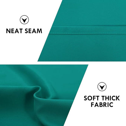 DWCN Blackout Curtains Room Darkening Thermal Insulated Bedroom Curtains Window Curtain Panels, 42 x 84 inches Long, Set of 2 Teal Rod Pocket Drapes