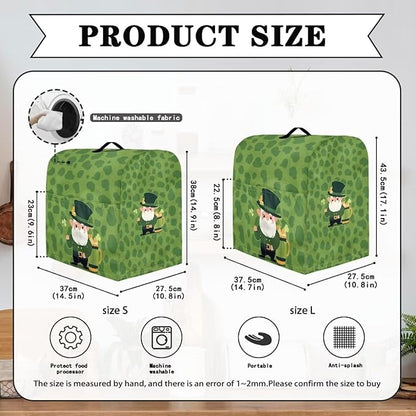St. Patrick's Day Stand Mixer Covers Kitchen Appliance Dust Covers Protective Compatible with 6-8 Quart Kitchen Aid Stand Mixer Cartoon Gnome Mixer Cover