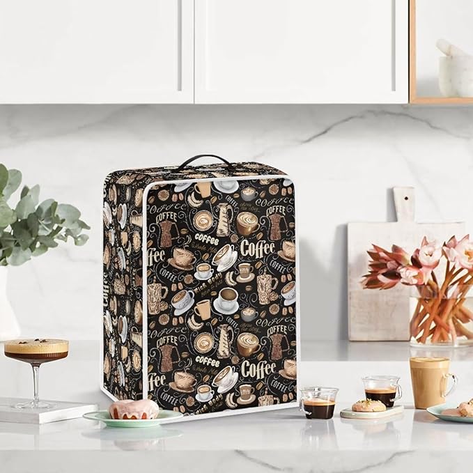 Coffee Maker Cover for Kitchen Counter, Washable Foldable Kitchen Appliance Covers