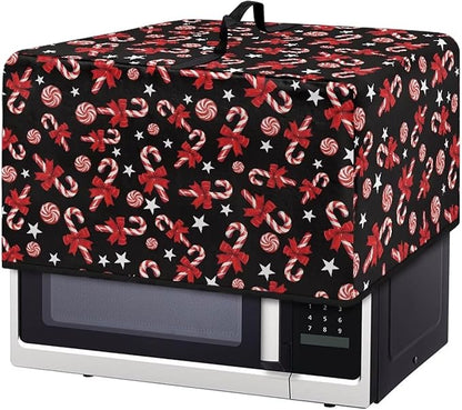 Microwave Oven Grill Cover Protector, Christmas Lollipop Waterproof Dust-Proof Heavy Duty Polyester Dust Heat Resistant Cover Case Protections for Toaster Oven