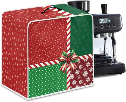 Coffee Maker Cover Christmas Holiday Dust Resistant Small Kitchen Appliance Protector with Handle