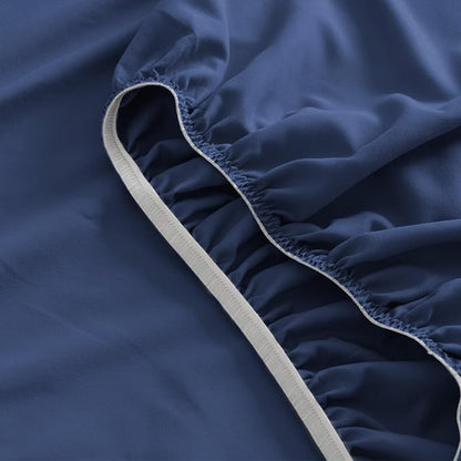 SPRINGSPIRIT Sleeper Sofa Queen Sheets Set, 4 Piece Bed Sheets Set Up to 8" Deep Pockets, Extra Soft and Breathable Bedding Sheets, Navy
