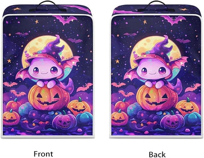 Coffee Maker Covers for Kitchen Counter Halloween Axolotl Coffee Machine Dust Protector with Handle