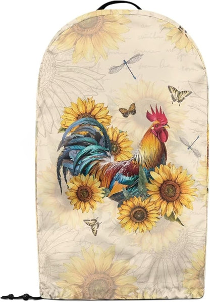 Sunflower Rooster Blender Cover Kitchen Blender Dust Covers with Drawstring Food Processor Dust Covers Stand Mixer Case Coffee Maker Appliance Cover for Home Kitchen Indoor