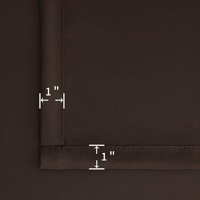 BGment Brown Blackout Curtains 84 Inch Length for Bedroom - Rod Pocket Thermal Insulated Room Darkening Drapes Blinds for Living Room Dining Room Privacy, 52 x 84 Inch, 2 Panels