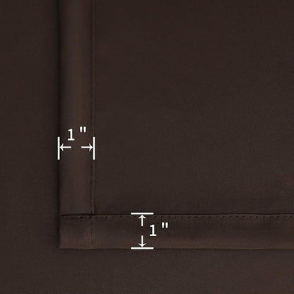 BGment Brown Blackout Curtains for Kitchen Cafe Window - Chocolate Half Window Drapes Thermal Insulated Blackout Blinds for Rv Bathroom Privacy, 34 x 30 Inch, 2 Panels