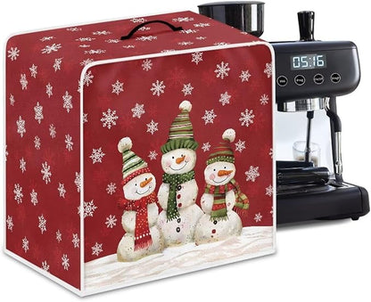 Christmas Coffee Maker Cover, Cute Snowman Coffee Dust Cover, Xmas Mixer Appliance Protector