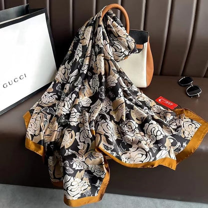Fashion Scarves Scarf 100% Silk Feeling Scarf Silk Like Scarves Long Lightweight Sunscreen Shawls for Women