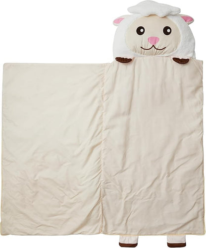Kid's Nap Buddies Character Preschool Nap Mat, Toddler Sleeping Bag with Pillow for Daycare, Ages 3+