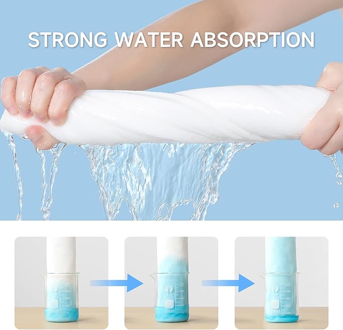 Disposable Bath Towels for Travel, Baby-Safe Disposable Towels Zero Fluorescent Brighteners Travel Essential, Large 55.1 x 27.5 Inches, for Hiking Camping Sports Swimming and Traveling
