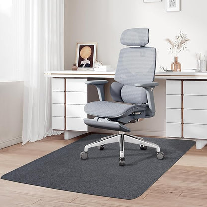 Office Chair mat for Hardwood Floor,55"x35" Anti-Slip Floor Protector for Home Office,Under Desk Mat,Computer Chair mat for Rolling Chairs Dark Grey