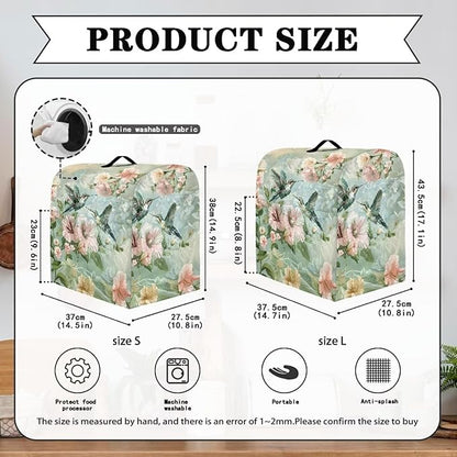 Stand Mixer Cover Dust Covers for 4.5qt-5qt Stand Mixer Hummingbird with Flower Mixer Cover Protector Compatible with 6-8 Quart Kitchen Aid Mixer