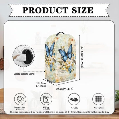 Blender Cover Stand Mixer Covers Boho Floral Butterfly Anti Fingerprint Dust Covers Juicer Cover for Home Kitchen Universal Appliance
