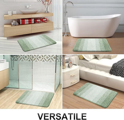 OLANLY Bathroom Runner Rugs 44x24, Extra Soft Absorbent Microfiber Bath Rugs, Rubber Backing, Quick Dry, Washable Bath Mats for Bathroom Floor, Tub and Shower, Home Decor Accessories, Sage Green