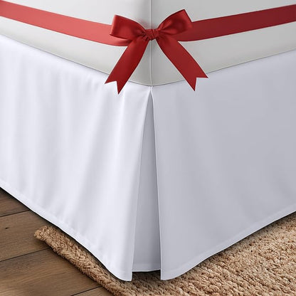 Utopia Bedding Full Bed Skirt - Soft Quadruple Pleated Ruffle - Easy Fit with 16 Inch Tailored Drop - Hotel Quality, Shrinkage and Fade Resistant (Full, White)