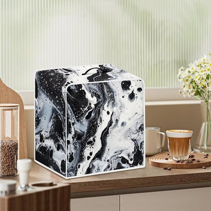 Marble Coffee Maker Cover Protector with Top Handle Washable Dustproof Small Kitchen Appliance Protector