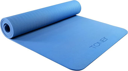 TONE Fitness Yoga Mat 1/4" Thick Non Slip Exercise & Pilates Mat for Home Workouts with Carrying Strap | Multiple Options