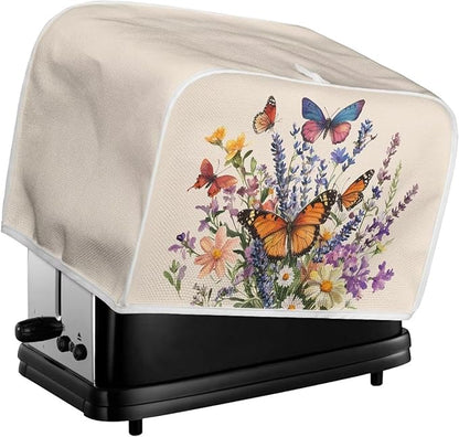 ZFRXIGN Flower Butterfly Toaster Cover Small Appliance Covers Toaster Cover 4 Slice Kitchen Decor Toaster with Top Handle Toaster Bag Dust Cover Beige Daisy Toaster Cover