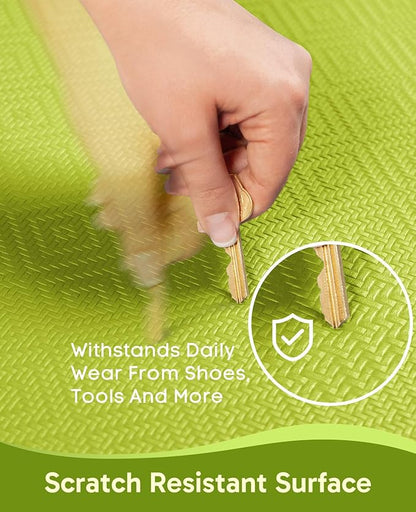 Ophanie Kitchen Mats for Floor, 3/4 Inch Thick Kitchen Rugs, 20''x32'' Anti Fatigue Standing Cushioned Mat, Waterproof,Comfort Ergonomic Mat for Office, Home, Sink, Green Non-Slip Bottom