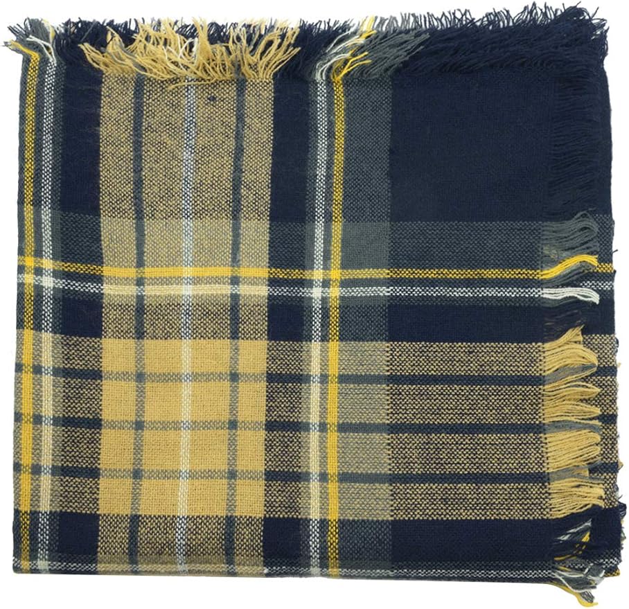American Trends Women's Cozy Warm Winter Fall Blanket Scarf Stylish Soft Chunky Checked Giant Scarves Shawls
