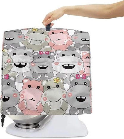 Cartoon Baby Hippo Mixer Covers Dust Mixer Covers for Stand Mixer Kitchen Counter Mixer Parts & Accessories Decor for Kitchen Kid Mixer Cover