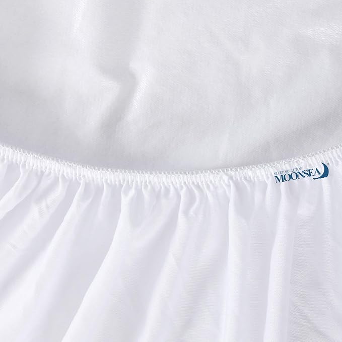 Cot Size Mattress Protector Waterproof,Smooth Top Mattress Protector for Kids,Breathable Skin Friendly and Noiseless Fitted Sheet,Viscose Terry Mattress Cover