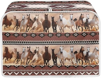 ZFRXIGN Boho Horse Toaster Cover 2 Slice Toaster Dust Cover Small Appliance Covers Toaster Oven Cover Dust Cover Kitchen Decorative Protector for Women Gifts Tribal Aztec